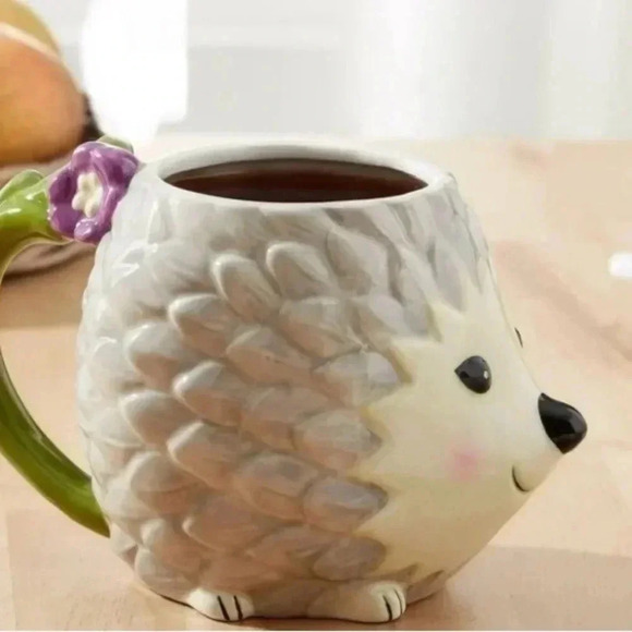 Happy Little Hedge Hog Coffee Tea Soup Hot Chocolate Mug Cup 17.24 ounces - Picture 1 of 12